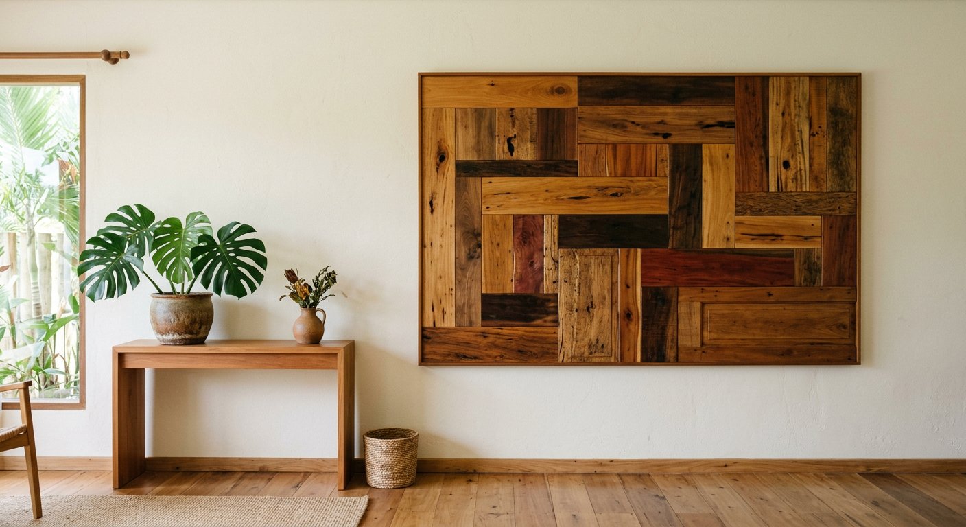Painel feito com a mesa quebrada